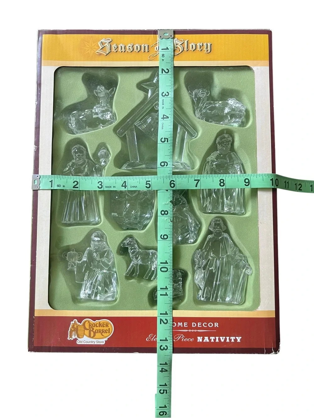 Cracker Barrel Season Of Glory 11 Piece Acrylic Nativity Set In Box Decor - Picture 2 of 8